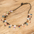 Beaded pendant necklace, 'Carefree' - Handmade Glass Beaded Worry Doll-Themed Pendant Necklace (image 2) thumbail