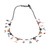 Beaded pendant necklace, 'Carefree' - Handmade Glass Beaded Worry Doll-Themed Pendant Necklace thumbail