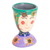 Ceramic flower pot, 'Flourishing Energy' (small) - Painted Floral Purple and Green Ceramic Flower Pot (Small) (image 2c) thumbail