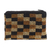 Beaded coin purse, 'Charming Rectangles' - Beaded Checkered Coin Purse Handcrafted in Guatemala