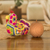 Crocheted cotton decorative accent, 'Rainbow Hen' - colourful Hen-Shaped Crocheted Cotton Decorative Accent