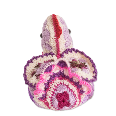 Detalle decorativo de algodón tejido a crochet. - Acento decorativo de algodón de ganchillo con temática de gallina africana.