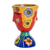 Ceramic flower pot, 'Vivacious Nature' - Whimsical Hand-Painted Red and Blue Ceramic Flower Pot (image 2b) thumbail
