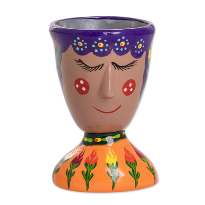 Set de regalo seleccionado, 'Macetas alegres' - Juego de regalo curado con maceta de cerámica pintada a mano