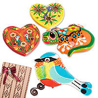 Caja de regalo curada, 'Jungle Friends' - Set de regalo con temática animal con imanes y figuritas de vidrio