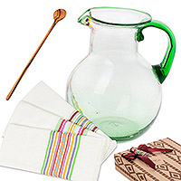 Caja de regalo curada, 'Bartender' - Set de regalo con jarra, cuchara para mezclar y paño de cocina