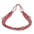 Glass beaded long necklace, 'Sparkling Fire' - Handcrafted Red and Black Glass Beaded Long Necklace (image 2c) thumbail