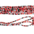 Glass beaded long necklace, 'Sparkling Fire' - Handcrafted Red and Black Glass Beaded Long Necklace (image 2d) thumbail