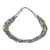 Glass beaded long necklace, 'Festive Sea' - Handcrafted Blue and Yellow Glass Beaded Long Necklace (image 2c) thumbail