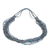 Glass beaded long necklace, 'Trendy Mist' - Handcrafted Grey and Turquoise Glass Beaded Long Necklace (image 2c) thumbail