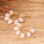 Crystal beaded dangle earrings, 'Crystalline Pink' - Polymer-Coated Dangle Earrings with Pink Crystal Beads
