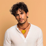 Wood and calabash gourd pendant necklace, 'Jungle Yellow' - Leafy Yellow Calabash Gourd Pendant Necklace with Wood Beads