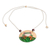 Calabash gourd pendant necklace, 'Luck Portrayal' - Hand-Painted Calabash Gourd Frog Pendant Necklace