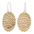Bronze dangle earrings, 'Glorious Waves' - Scallop-Patterned Oval Bronze Dangle Earrings thumbail