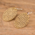 Bronze dangle earrings, 'Glorious Waves' - Scallop-Patterned Oval Bronze Dangle Earrings (image 2b) thumbail