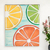 'Citrus Colors' Harmony' - Acrílico sobre lienzo Pintura de limón naranja y lima