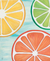 'Citrus Colors' Harmony' - Acrílico sobre lienzo Pintura de limón naranja y lima