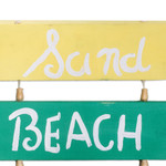 Wood wall art, 'Beach Love' - Hand-Painted Wood Wall Art with Inspirational Message