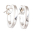 Sterling silver half-hoop earrings, 'Classic Flair' - Sterling Silver Half-Hoop Earrings with Polished Finish