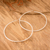 Sterling silver half-hoop earrings, 'Gleaming Circle' - Fashionable 925 Silver Half-Hoop Earrings from Guatemala