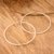 Sterling silver half-hoop earrings, 'Gleaming Circle' - Fashionable 925 Silver Half-Hoop Earrings from Guatemala