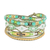Positive energy bracelet, 'Healing Aura' - Handcrafted Beaded Positive Energy Long Wrap Bracelet