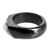 Jade band ring, 'Power Facet' - Handcrafted Modern Black Jade Band Ring from Guatemala (image 2c) thumbail