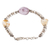 Amethyst and citrine beaded bracelet, 'Love and Prosperity' - Amethyst & Citrine Bracelet with 925 Silver Beads and Clasp