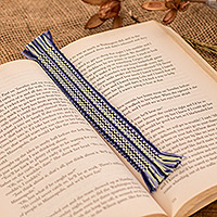 Cotton bookmark, Checkered Letters