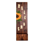 Decorative wood accent, 'Welcome' - Hand-Painted Decorative Sunflower Wood Accent with Box