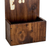 Acento de madera decorativo - Acento decorativo de madera de girasol pintado a mano con caja