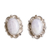 Jade button earrings, 'Maya Queen in Lilac' - Sterling Silver Button Earrings with Lilac Jade Stones thumbail