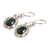 Pendientes colgantes de jade - Pendientes colgantes de Plata 925 con Piedras de Jade Verde Oscuro