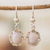 Jade dangle earrings, 'Majestic Maya Queen in Lilac' - Sterling Silver Dangle Earrings with Lilac Jade Stones