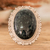Jade cocktail ring, 'Royal Delicacy' - Sterling Silver Cocktail Ring with Dark Green Jade Stone (image 2) thumbail