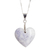 Jade double-sided pendant necklace, 'Love Emotion' - Sterling Silver & Jade Double-Sided Heart Pendant Necklace thumbail