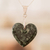 Jade double-sided pendant necklace, 'Love Emotion' - Sterling Silver & Jade Double-Sided Heart Pendant Necklace (image 2b) thumbail