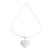 Jade double-sided pendant necklace, 'Love Emotion' - Sterling Silver & Jade Double-Sided Heart Pendant Necklace (image 2d) thumbail