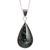 Jade double-sided pendant necklace, 'Bicolor Shadow' - Sterling Silver Jade Double-Sided Pendant Necklace thumbail