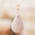 Jade double-sided pendant necklace, 'Two-Tone Shadow' - 925 Silver Green & Lilac Jade Double-Sided Pendant Necklace (image 2b) thumbail