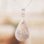 Jade double-sided pendant necklace, 'Duo-Tone Shadow' - 925 Silver Black & Lilac Jade Double-Sided Pendant Necklace (image 2) thumbail
