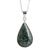 Jade double-sided pendant necklace, 'Dual-Color Shadow' - 925 Silver Green & Black Jade Double-Sided Pendant Necklace