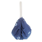 Cotton hobo shoulder bag, 'Indigo Sensations' - Abstract Patterned Indigo Cotton Hobo Shoulder Bag