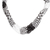 Long beaded torsade necklace, 'Black and White Harmony' - Handcrafted Black and White Glass Beaded Torsade Necklace (image 2b) thumbail