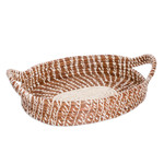 Natural fiber basket, 'Natural Silhouettes' (large) - Handcrafted Oval Natural Fiber Basket from Guatemala (Large)