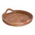 Natural fiber basket, 'Fresh Leaf' (large) - Handcrafted Round Natural Fiber Basket in Brown (Large)