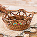 Natural fiber basket, 'Culture of colours' - Handcrafted colourful Natural Fiber Basket Made in Guatemala