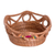 Natural fiber basket, 'Pine Festival' - Handcrafted Natural Fiber Basket with Colorful Accents