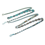 Beaded wrap bracelets, 'Lake Beauty' (pair) - 2 Hand-Woven Beaded Wrap Bracelets in Blue and Turquoise