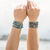 Beaded wrap bracelets, 'Lake Beauty' (pair) - 2 Hand-Woven Beaded Wrap Bracelets in Blue and Turquoise